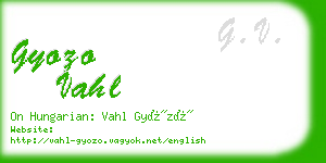 gyozo vahl business card